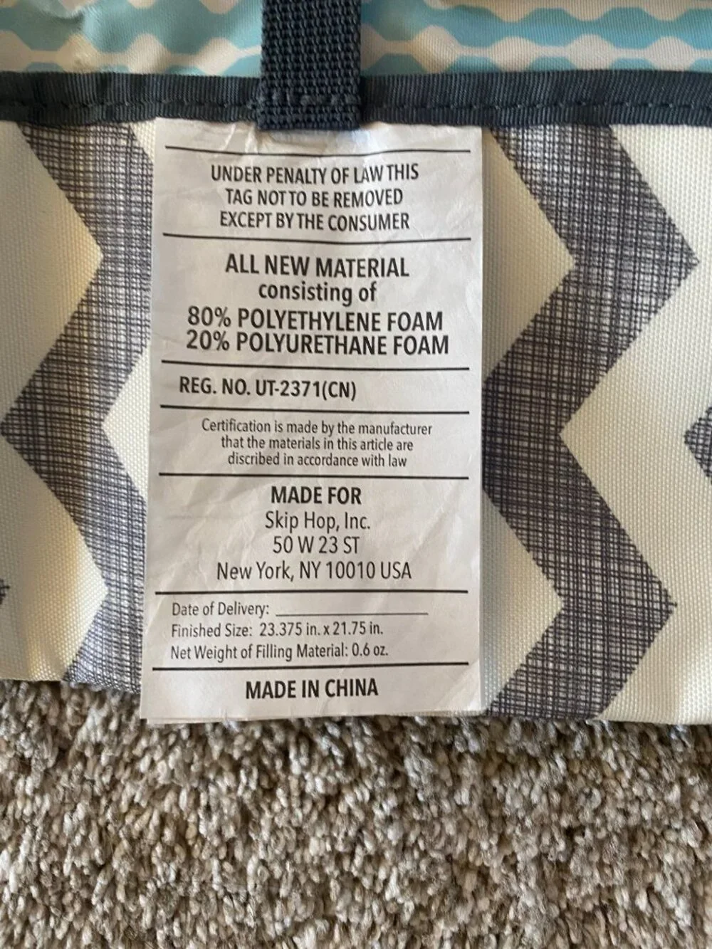 Skip Hop Portable Baby Changing Pad Pronto Grey Melange Pockets Travel Outdoor